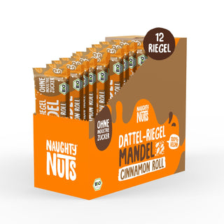 Bio Dattel-Riegel Mandel Cinnamon Roll 12er-Packung