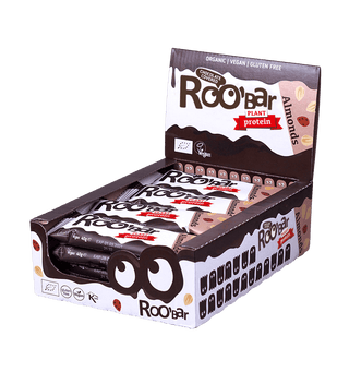 Roobar Schoko-Riegel Bio Protein Schokoriegel mit Mandeln